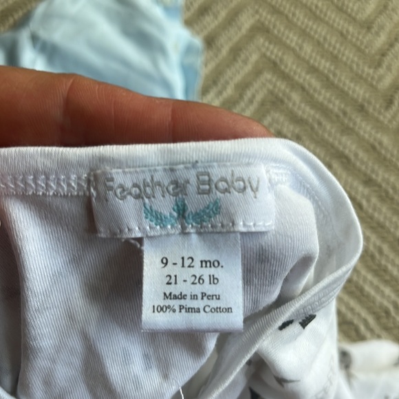 Feather Baby 9-12 months 100% Pima cotton - Picture 2 of 2